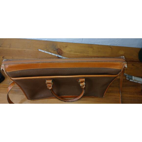 Dooney Bourke Vintage All-Weather Leather Briefcase Messenger Bag Used Good Cond - Picture 7 of 16